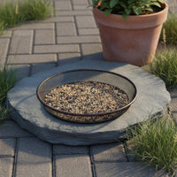 Wire Mesh Bird Feeder Tray Fine Grid Round Bird Feeder Tray Flat Base