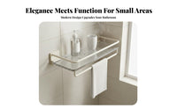 No-Drill Installation Ribbed Bathroom Ledge Cream Design Tiered Shelving Space-Saving Storage Rack Easy Assembly for Renters, Homeowners, Adults, Washroom, Shower, Small Areas, Kitchen