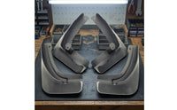 4 Pieces Pre-Formed Holes Molded Mudguard Set Matte Finish Black Mudguards Contoured Curved Mudguards Glossy