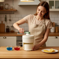 Hand-Crank Ice Crusher Detachable Manual Ice Crusher Non-Electric Snowball Machine for Families, Home Cooks, Kitchen, Parties
