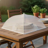 Foldable Food Net Shielded Mesh Meal Protector Easy to Clean for Commercial