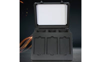 Double Layer PSA BGS Card Storage Box Transparent Lid Graded Card Carrying Case Carbon Fiber Pattern Shockproof for Collectors