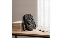 Steampunk Gear Shoulder Bag Gothic Crossbody Shoulder Bag Small Mini Purse Compact for Cosplayers