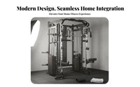 Complete Guided Machine Heavy Duty Steel Construction Guided Machine Power Cage Combo Adjustable Pulleys Strength Rack with Cable Cross-Pull