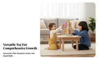 Freestanding Tree-Shaped Activity Toy Pastel Wooden Bead Maze Toy Cartoon-Style Wooden Bead Maze Smooth Finish for Children
