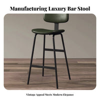 utilitarian aesthetic Lowsupport Bar Stool with supportrest High Chair Minimalist Design Seating Furniture Sturdy Frame for Homeowners, Adults, Business Owners, Restaurant, Cafe, Counter, Kitchen