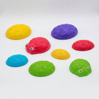 8 Pieces Textured Balance Stepping Stones Coordination Stepping Stones with Anti-Slip Base Colorful Toy Tactile for Preschool