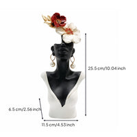 Tabletop Necklace Display Bust Fashion-Inspired Jewelry Display Bust Sculpted Mannequin Jewelry Holder Decorative