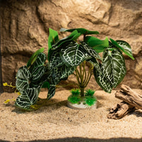 Realistic Artificial Plants for Aquatic Tank Decorations, 15cm Faux Plant with Weighted Base Reptile Habitat Decor for Terrariums
