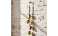 Hanging Bell with Rope Vintage-Style Bell with Rope Rustic Ornament for Farmhouse Decor, Door Wreath, Christmas Tree