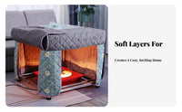Heat-Trapping Thickened Kotatsu Quilt With Storage Pockets Quilted Heating Table Cover Soft Texture for Family, Winter, Tatami Room, Bedroom