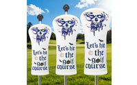 Sporting Club Headcover Secure Fit Driver Head Cover Embroidered Club Cover Abrasion Resistant Embroidered Skull Sporting