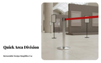 Retractable Belt Stanchion Sturdy Steel Construction Retractable Belt Barrier Stable Base Gallery Barrier Post for Cultural Institutions