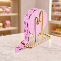 Tabletop Ticket Roll Dispenser Gold-Colored Raffle Ticket Dispenser Sturdy Long-Lasting for Checkout