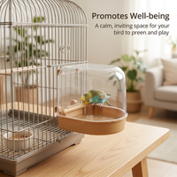 Bird Bath Tub for Cages, Pet Bird Bath Box, Hanging Bathtub Bird Cage Accessory, Small Birds Canary Budgies Bath Cage, Compact Bird Bath