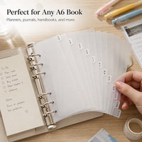 PP Transparent A-Z Index Divider Cards for A6/A5/A4 Notebooks & Planners
