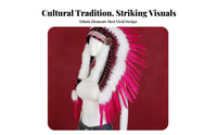 Vibrant Feathers Large Feather Headdress Gender-Neutral Design Feather Headdress Lightweight for Performers, Cosplayers, Halloween