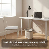 Slim Plastic Trash Bin Space-Saving Narrow Trash Can Pressure Collar Garbage Bin Minimalist Design Slim Garbage Container
