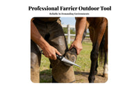 Hoof Sharpener Solid Wood Handle Portable Sharpening Rod for Horse Owners, Veterinarians, Stable, Farm, Ranch