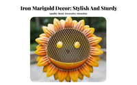 Decorative birds Feeding Station Weather Resistant Flower decor eyes Catching Metal for Gardeners, Balcony, Patio
