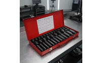 35 Pieces Drive Impact Socket Set Full Length Drive Socket Set with Metal Case Heavy Duty Tools for Automotive Repair