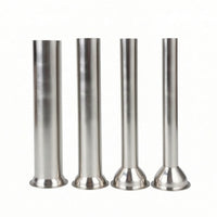 4 Pieces Stainless Steel Sausage Stuffing Funnel Compatible Sausage Stuffer Attachment Polished Kitchen Tool Universal for Butchers