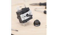 Panel Mount Rotary Selector Switch with Bracket Compact Rotary Selector Switch Black 10amp for Repair Technicians, DIYers, Kitchen