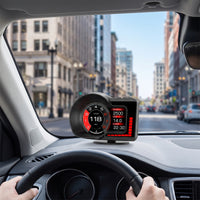 Car Head-up Display OBD2 Car HUD with OBD Cable Digital Speedometer Multi Function Dashboard Display Gauge Real-Time for Drivers