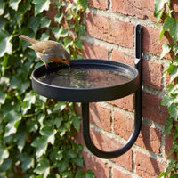 Outdoor Balcony Wall-Mounted Metal Bird Bath & Planter Holder