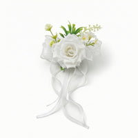 Car Mirror Flower with Ribbon Easy to Install Wedding Car Decoration Elegant