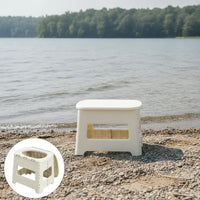 Portable Toilet with Lid Easy to Clean Foldable Stool with Lid Lidded for Travel