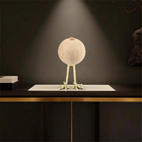 Travertine Sphere Sculpture Polished Abstract Tabletop Sculpture Unique Tabletop Decorative Ball for Home Decorators, Display Shelf, Buffet Cabinet