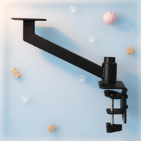 360 Degree Rotation Adjustable Desk Clamp Cat Bed Holder Space Saving Clamp-on Floating Cat Perch Support Stable Load-Bearing Rotating Table Mount Arm for DIY Enthusiasts, Small Areas, Home Office