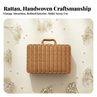 Woven Suitcase Vintage and design Miniature Suitcase Box Buckle Closure for Weddings