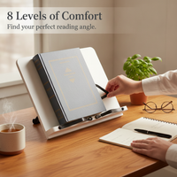 Adjustable Book Reading Stand for Desk, Portable Document Holder for Laptops and Textbooks