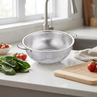 Rice Washer and Rice Strainer Washing Bowl, 304 Stainless Steel Metal Sieve with Small Holes