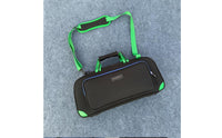 Black Stringless Guitar Bag Zippered Pocket Foldable Guitar Bag Shoulder Strap Foldable Top Handle