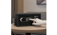 Compact Steel Safe with Keypad Matte Digital Lock Box for Hotel Rooms