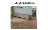 TV Console and Coffee Table Combo Modern Minimalist Design Media Console and Table Combo Sintered Stone Top Living Room Furniture for Lounge, Bedroom