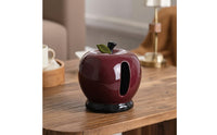 Decorative Apple Tissue Box Glossy Ceramic Tissue Box Novelty Decor Smooth for Living Room, Coffee Table, Office
