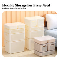 Lidded Wovenand elegance Basket With Lid Storage Box Hollow-openwork Design for Living Room