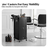 Lockable Locking Hairdressing Trolley Multiple Slide-out Drawers Multi-Drawer Beauty Trolley 4 Universal Wheels Salon Equipment Large Capacity for Hair Stylists, Cosmetology Students, Pet Groomers, Barbershop, Barber Shop, Spa, Home Use