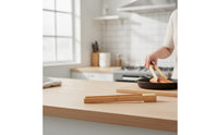 Bamboo Food Tongs with Serrated Tips Slim Cooking Tweezers Natural for Grill