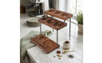 Three-Tier Coffee Tool Rack Space-Saving Espresso Accessory Holder Compact Organizer with Slots Detachable for Baristas