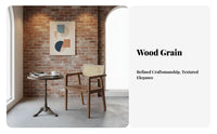 sturdy Wood Frame Woven Seat Wooden Chair Retro Design Cane rear Chair Minimalist design Dining Seating Easy to Assemble for Cafe Owners, Homeowners, Adults, Guesthouse, Kitchen, Living Room, Bedroom