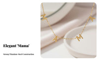 MAMA Letter Necklace Stainless Steel Mom Word Necklace Tarnish Resistant Women's Jewelry for Parents, Moms