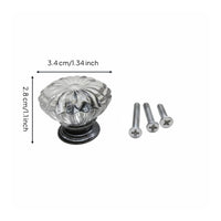 Easy Installation Acrylic Drawer Knob Long-Lasting Round Decorative Handle Includes Mounting Screws