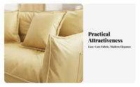 advanced Fabric Upholstery Armless Low Sofa Modern Minimalist design Lounge Seat No Installation Needed Floor Chair Comfortable Design for Teenagers, Meditators, Living Room, Apartment, Playroom, Meditation Corner