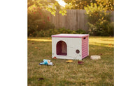 Rainproof Plastic Outdoor Kitten House Sunproof Weather-Resistant Stray Kitten Shelter Sturdy Semi-Enclosed Pet Villa Easy to Clean for Backyard, Garden
