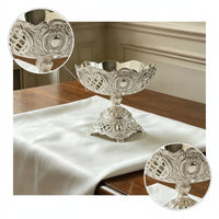 Embossed Dessert Bowl Footed Dessert Bowl Vintage for Table Styling